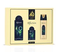 Lattafa Pride Affection 3-Piece Gift Sets - Long Lasting Arabian Perfumes for Women - Eau de Parfum & Perfumed Spray - Elegant Ladies Perfume with Cr