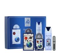 Lattafa Pride Art Of Universe Gift Set 3-Piece for Men (100ml EDP + 200ml Perfumed Body Spray + 20ml Travel EDP) - Long-Lasting Fragrance - Bergamot, Mandarin, Ginger, Amber, Musk