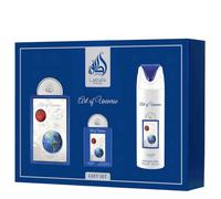 Lattafa Pride Art Of Universe Gift Set 3-Piece for Men (100ml EDP + 200ml Perfumed Body Spray + 20ml Travel EDP) - Long-Lasting Fragrance - Bergamot, Mandarin, Ginger, Amber, Musk