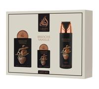 Lattafa Pride Brioche Vanille Gift Set 100ml EDP 200ml Body Spray 20ml Travel EDP in Black | Size: 3pc