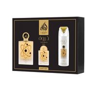 LATTAFA PRIDE THARWAH GOLD 100ML+ 20ML EDP SPRAY + 200ML PERFUMED SPRAY GIFT SET