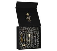 Lattafa Teriaq Intense Gift Set - 100ml Eau de Parfum, 12ml Travel Perfume & 50ml Hair Mist | Sweet Smoky Spicy Arabic Fragrance