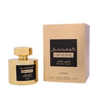 Confidential Private Gold Perfume Arabian Eau De Parfum Spray by Lattafa 100ml