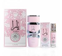 Lattafa Yara 2 Piece Set for Women Eau De Parfum Spray + 0.34 Concentrated Perfume Oil