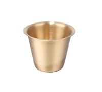 Latte Art Cup 304 Stainless Steel Pudding 90ml Baking Ingredients Ingredients Milk Can Be Put in The Oven(Gold,Gold)