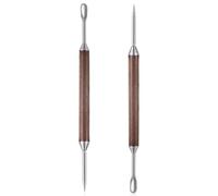 Latte Art Pen Set, 2-Pack Latte Art Pen Cinnamon Pens for Coffee, Stainless Steel Wooden Coffee Bar Accessories, Coffees Station Accessories for Barista Make Creative Designs Decors