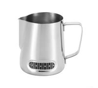 Latte Art Pitcher Constructed from Stainless Steel with Heat-Sensitive Temperature Display and Volumetric Markings (350ml 304)