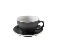 Latte cup with a saucer Loveramics Egg Anthracite, 300 ml
