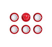 Latte cup with a saucer Loveramics Egg Red, 300 ml, 6 pcs.