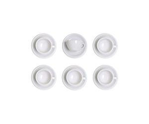 Latte cup with a saucer Loveramics Egg White, 6 x 300 ml