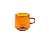 Latte glass with a handle CHiATO, 320 ml - brown