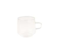 Latte glass with a handle CHiATO, 320 ml - transparent