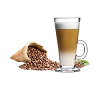 Latte Glasses Tea & Coffee Cups Pack of 8-270ml Temperature Resistant Hot Drink Cafe Mugs with Handle Ideal for Milk Juice Ice Cream Latte, Cappuccino, Espresso and Hot Chocolate