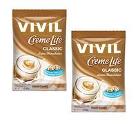 Latte Macchiato Coffee - Vivil Creme Life Hard Candy Sugar Free Sweets 60g - Pack of 2
