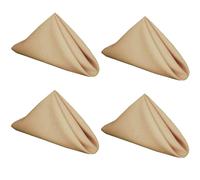 (Latte) Set Of 4 Polyester Square Napkins Table Cloth