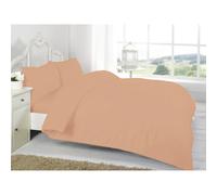 (Latte, Single) Plain Dyed Duvet Cover Set With Pillowcase
