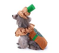 Latte Specialty Dog Costume - Coffee Shop Dog Cosplay Halloween Costumes, Puppy Christmas Party Attire for Medium Small Dogs Cats Pet Outfit Apparel Birthday Party Photo Props Dress up Accessories