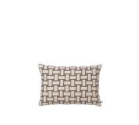 Lattice Cushion Cover Rectangular Off White/ Black
