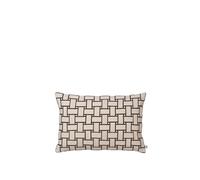 Lattice Cushion Rectangular Off White/ Black