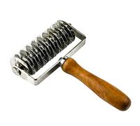 Lattice Cutter Stainless Steel Lattice Roller Wood Handle Baking Roller Cutter for Pie Crust Pizza Beef Wellington