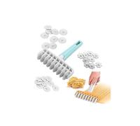 Lattice Cutters, Cookie Cutters, Rolling Pin Pastry Mold, Household Baking Tools, Fondant Ribbon Cutter with Different Gears, Embossing Set, Pastry