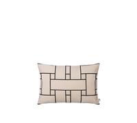 Lattice Offset Cushion Rectangular Off White/ Black