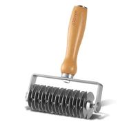 Lattice Pastry Cutter - Stainless Steel Roller Cutter with Wooden Handle for Pie, Beef Wellington, Cookies & Pizza - Easy Lattice Pattern - Otawe