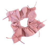 Lattice Pattern Hair Scrunchies Elastic Hair Rope With Bowknot Spring Elastic Hair Tie For Girl Braids Holder