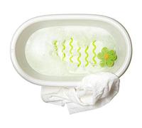 LATTSAM Baby Bath, White, Green. Specially Designed for Your Child to Learn and Discover.Baby Toys That are Environment Friendly for 0+ Months Kids. Size- 71 * 43 * 24cm