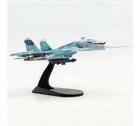 LATUROP 1:100 Su-34 Fighter Jet Model, Pre-Build Metal Airplane Models for Desktop Display, Highly Simulation Aircraft.