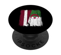 Latvia Algeria Half Flag Latvian Algerian Heritage PopSockets Adhesive PopGrip