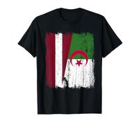 Latvia Algeria Half Flag Latvian Algerian Heritage T-Shirt