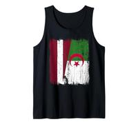 Latvia Algeria Half Flag Latvian Algerian Heritage Tank Top