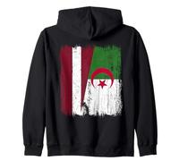 Latvia Algeria Half Flag Latvian Algerian Heritage Zip Hoodie