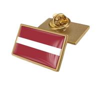 Latvia Country Flag Brooch - National Style Geometric Flag Pin Badge,Vintage Novelty Accessories National Emblem Brooch Badge Lapel Pin For Men Women Rectangle