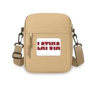 Latvia Country Flag Name Art Deco Fashion Crossbody Bag Cell Phone Purses Handbag Shoulder Mini Bag