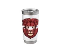 Latvia Flag Colors Lion Head Stainless Steel Insulated Tumbler