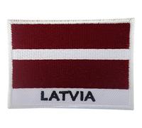 Latvia Flag Patch Iron On/Sew On Badge Embroidered Embroidery Latvian Applique
