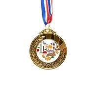 Latvia Love Heart Landscap National Flag Gold Award Winner Medal First Place Ribbon
