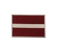 Latvia National Flag Embroidered Iron On Sew On Patch Badge for Clothes etc