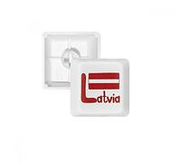 Latvia National Flag Red Pattern PBT Keycaps for Mechanical Keyboard White OEM No Marking Print