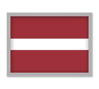 Latvia National Flag Vexillology World Flags Country Region Poster Artwork Framed Wall Art Print A4 Artery8 Light Grey One Size