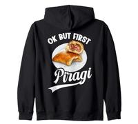 Latvian Pride Foodie Breakfast Food Lover First Piragi Zip Hoodie