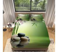 Latwerio King Size Fitted Sheets Spa, 3D Fitted Bed Sheet King Size Orchid Deep Pocket 12 inch (30 cm) - Microfibre Fitted Sheets - Shrinkage and Fade Resistant Bedding - Bottom Sheet S55