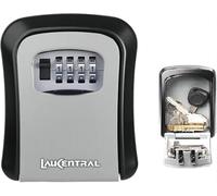 LauCentral Key Safe Wall Mounted, 4 Digit Combination Key Safe Lock Box outdoor, Weatherproof, for Share and Secure Keys, for Homestay Garage Office Industries