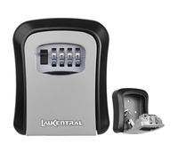 LauCentral Key Safe Wall Mounted, Enhanced Security 4 Digit Combination Key Safe Lock Box Outdoor, Weatherproof, for Share & Secure Keys, For Home & Business