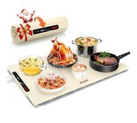 LAUDLIFE Electric Warming Tray with Adjustable Temperature, Foldable Food Warmer Features Sleek Design & Fast Heating, Buffet Server and for Parties, Family Gatherings, Sabbath, Holidays (BW601)