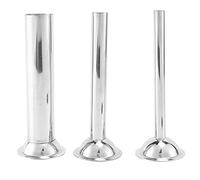LAUDS 3Pcs Stainless Steel Sausage Stuffer Filling Tubes Funnels Nozzles Spare Parts Filler Tube, Base Diameter:58mm