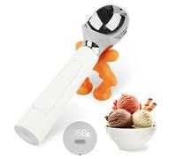 LAUDTEC Newest Heated Ice Cream Scoop, Rechargeable Electric Ice Cream Scoop, Maximum Heating up to 158℉ for Hard Ice Cream (White)