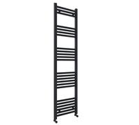 lauenberg 400x1600mm Towel Warmer Flat, Wall Mounted Matte Anthracite Plated Steel Bathroom Towel Rail Radiator, Suitable for Central Heating, Electric and Dual Fuel